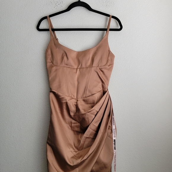 House of CB Bianca Mocha Satin Corset Dress size S NWT - Picture 6 of 11